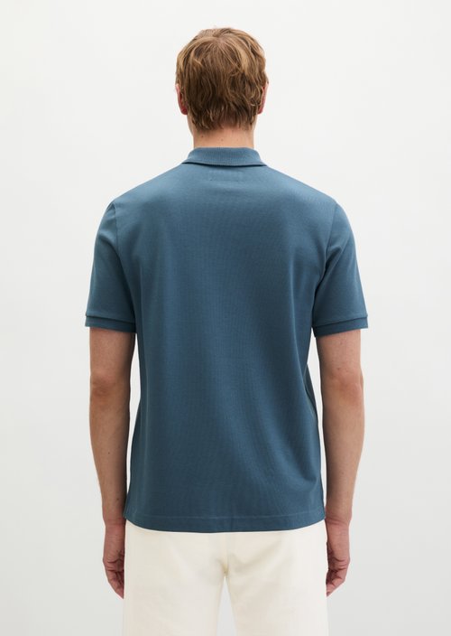 Polo shirt piqué slim — Stormy Blue