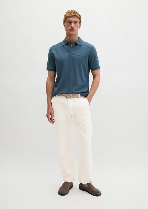 Polo shirt piqué slim — Stormy Blue