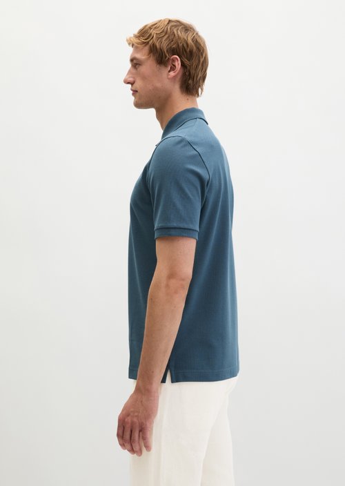 Polo shirt piqué slim — Stormy Blue