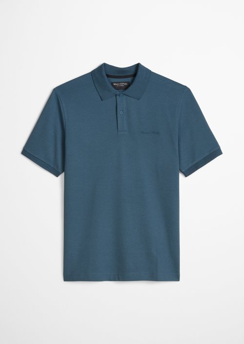 Polo shirt piqué slim — Stormy Blue