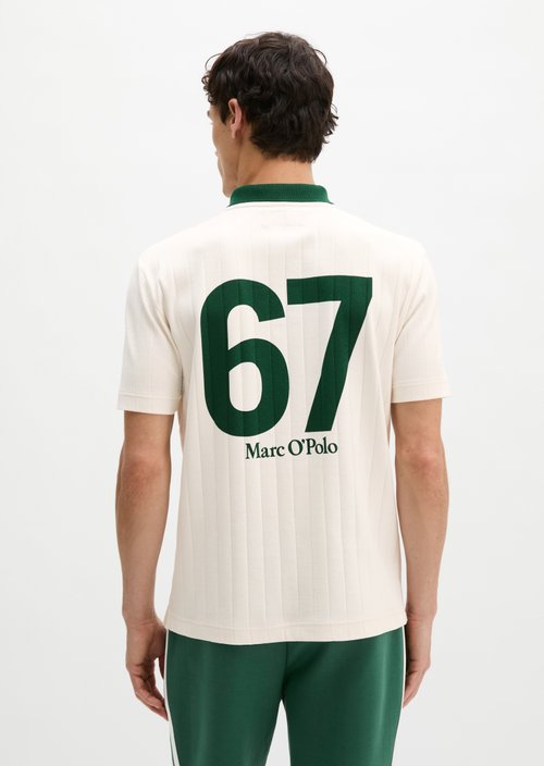 MOP Club '67 Football Tricot Polo, Rib — White Cotton