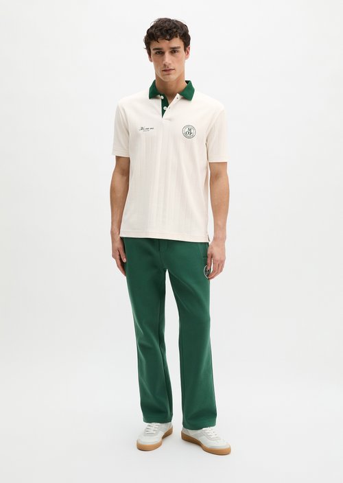 MOP Club '67 Football Tricot Polo, Rib — White Cotton