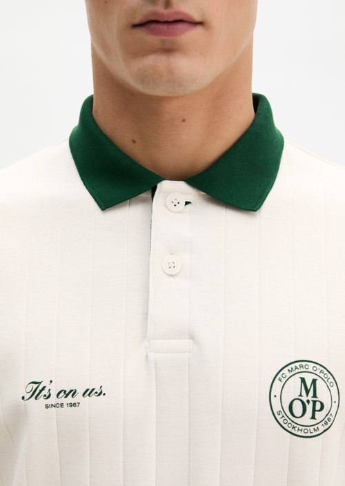MOP Club '67 Football Tricot Polo, Rib — White Cotton