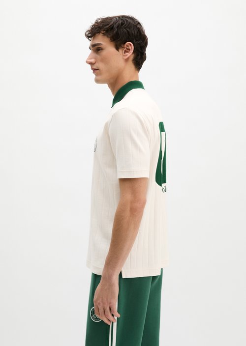 MOP Club '67 Football Tricot Polo, Rib — White Cotton
