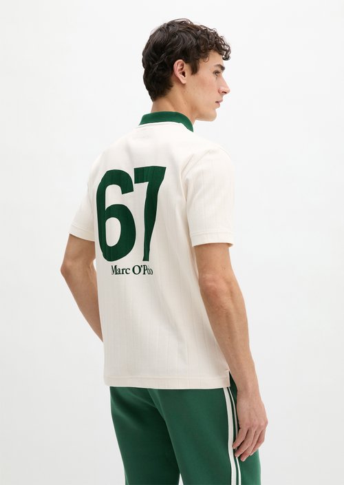 MOP Club '67 Football Tricot Polo, Rib — White Cotton