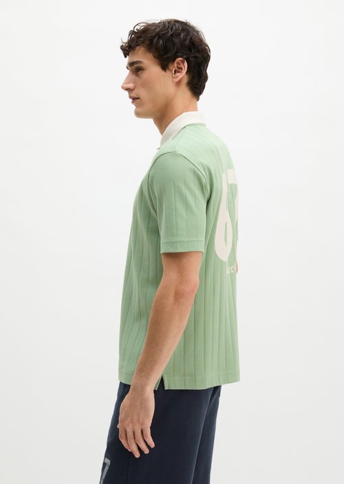 MOP Club '67 Football Tricot Polo, Rib — Water Cress
