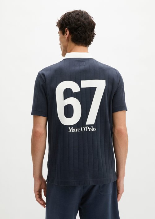 MOP Club '67 Football Tricot Polo, Rib — Dark Navy