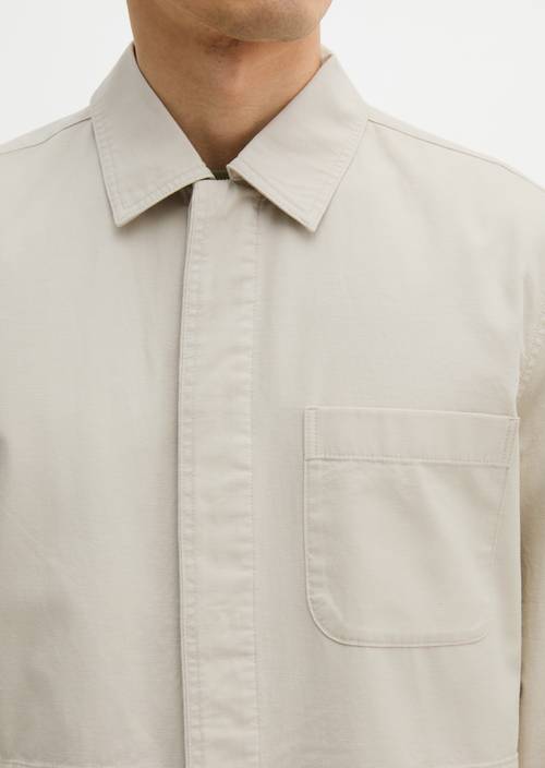 Overshirt Grey Silk in detail view