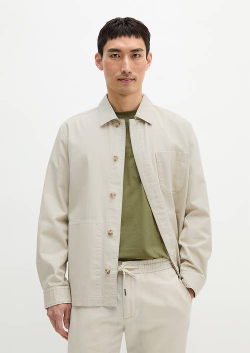 Overshirt Grey Silk in front view