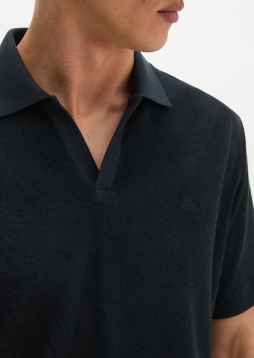 Polo shirt Towel. jersey regular — Black