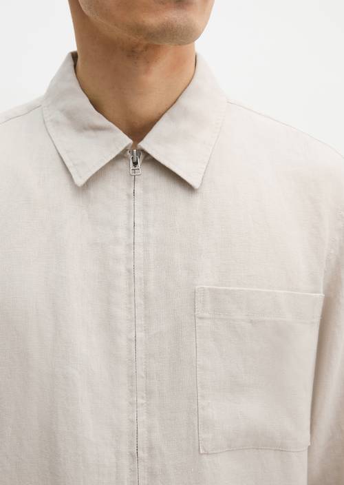 Overshirt Grey Silk in detail view