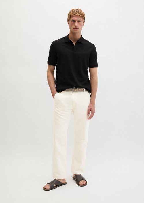 Polo shirt piqué slim — Black
