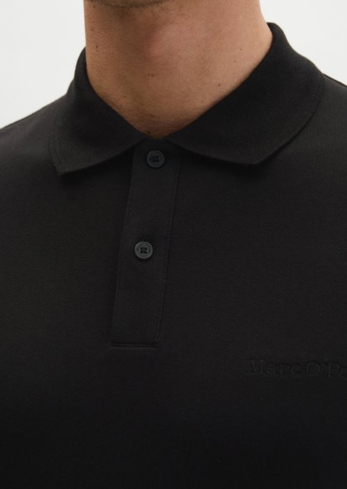 Polo shirt piqué slim — Black