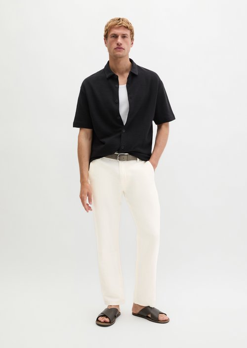 Loose jersey shirt — Black