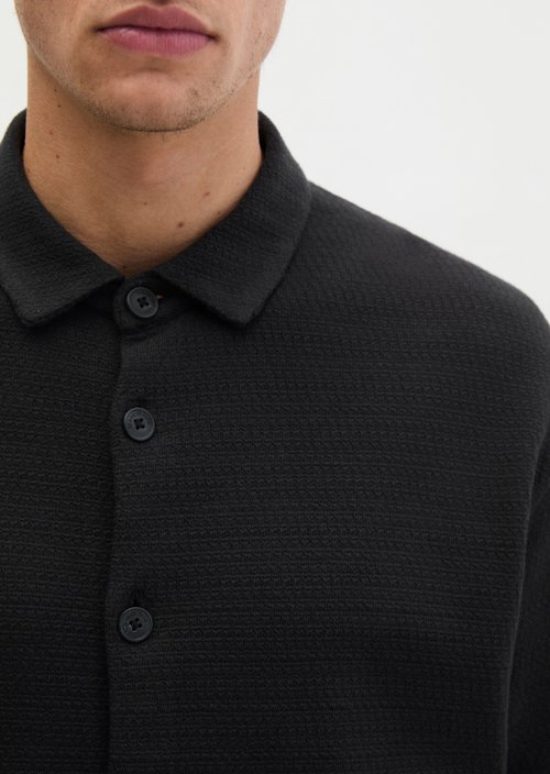 Loose jersey shirt — Black