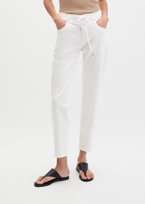 Pants model Theda boyfriend — White
