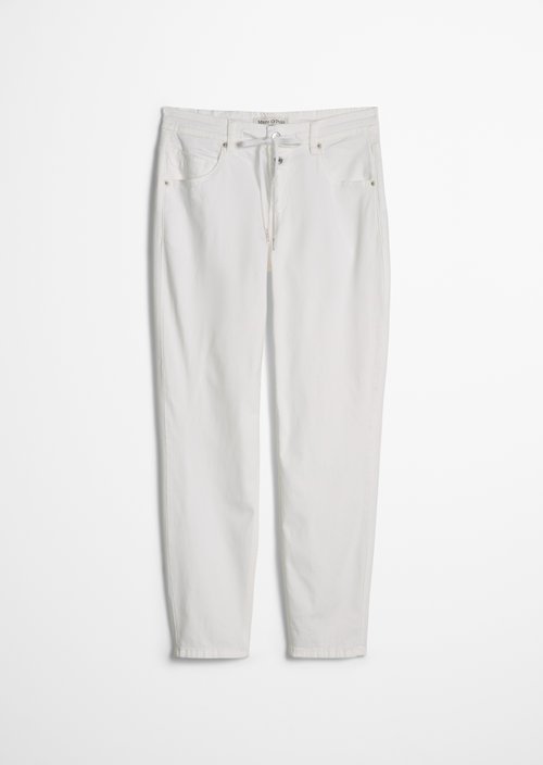 Pants model Theda boyfriend — White