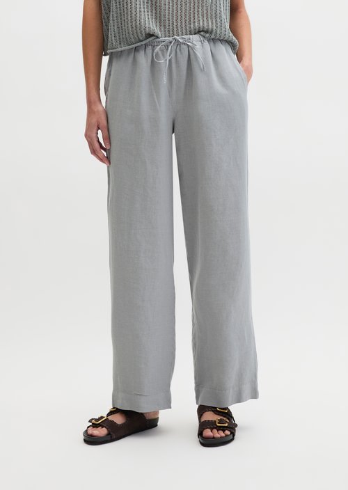 Straight linen trousers — Quiet Sea