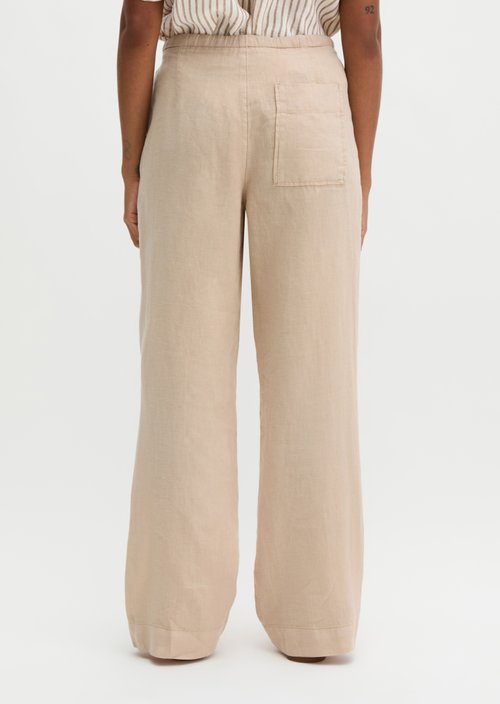 Straight linen trousers — Sandpaper