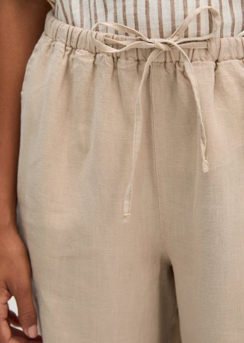 Straight linen trousers — Sandpaper