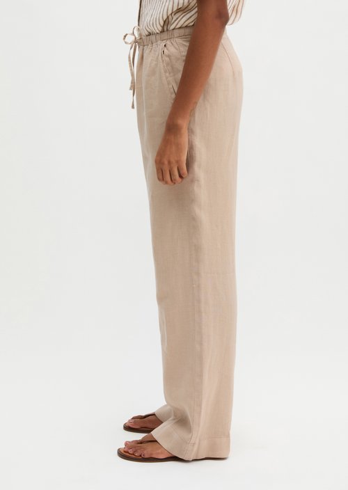 Straight linen trousers — Sandpaper