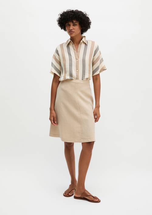 Falda de lino A-Shape Sandpaper en vista frontal