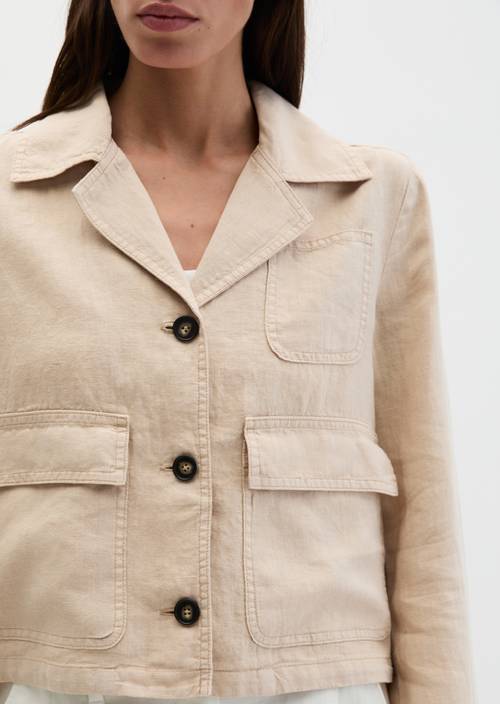 Linnen jas recht Sandpaper in detailaanzicht