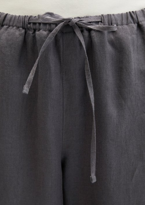 Straight linen trousers — Oxide Grey