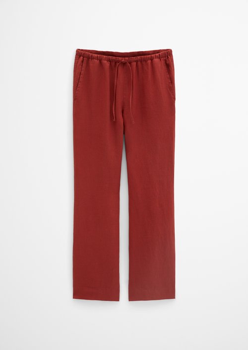 Straight linen trousers — Tall Poppy