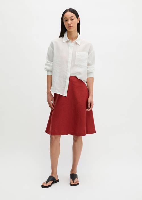 Falda de lino A-Shape Tall Poppy en vista frontal