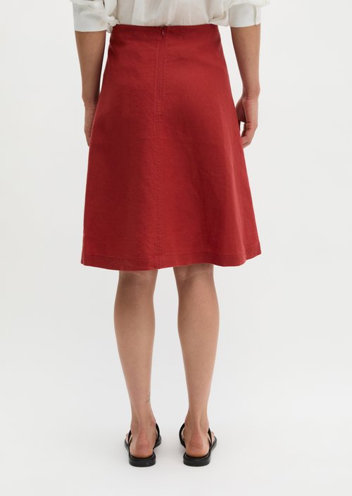 Linen skirt A-shape — Tall Poppy