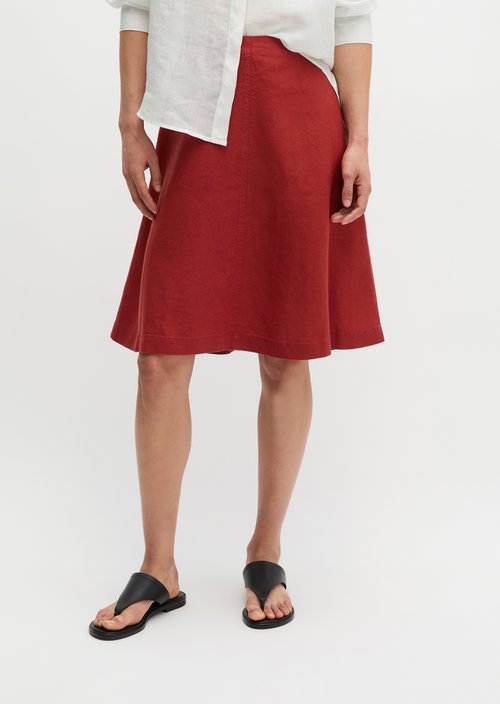 Linen skirt A-shape — Tall Poppy