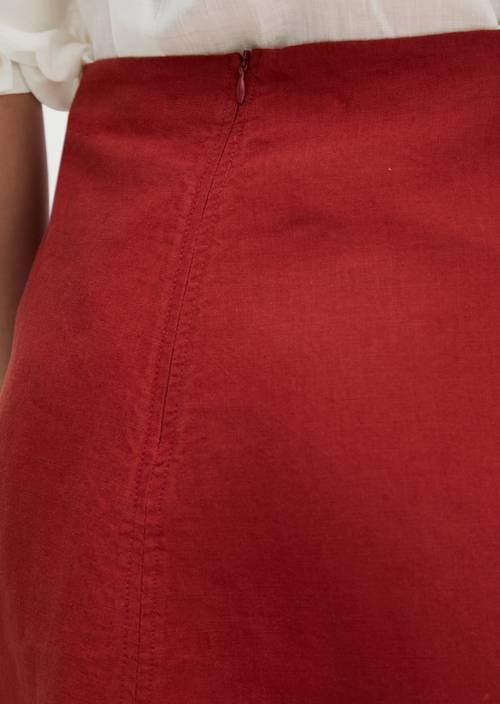 Falda de lino A-Shape Tall Poppy en vista detallada