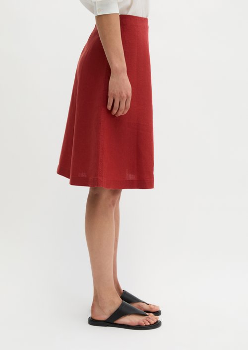 Linen skirt A-shape — Tall Poppy