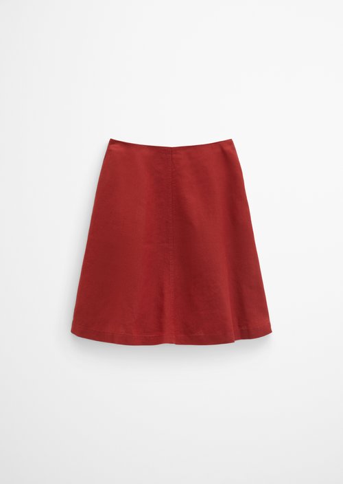 Linen skirt A-shape — Tall Poppy