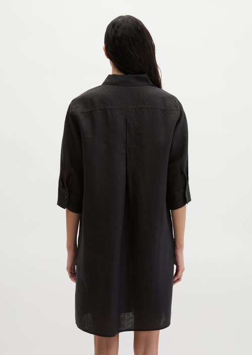 Loose linen dress — Black
