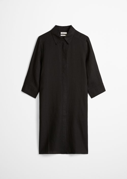Loose linen dress — Black