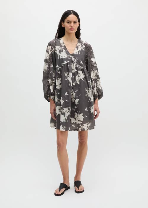 dark grey summer dress Linen dress Grace M / Black