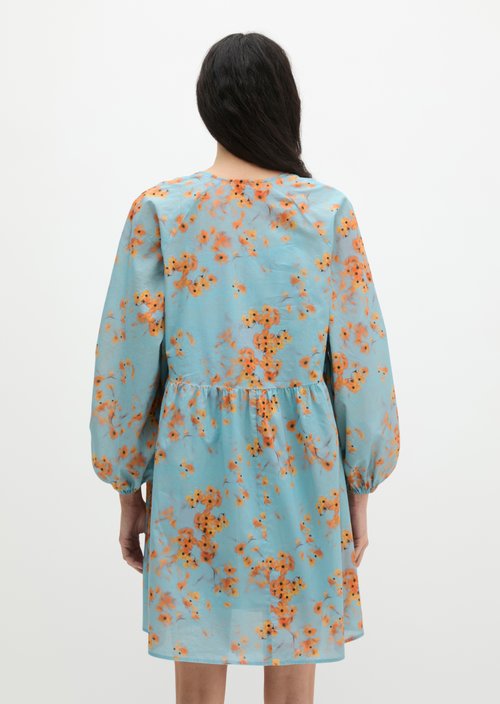 Short summer dress loose — Medium Blue