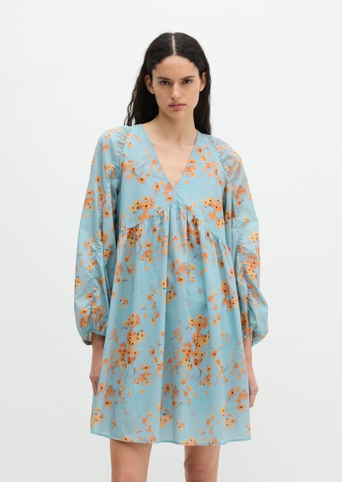 Short summer dress loose — Medium Blue