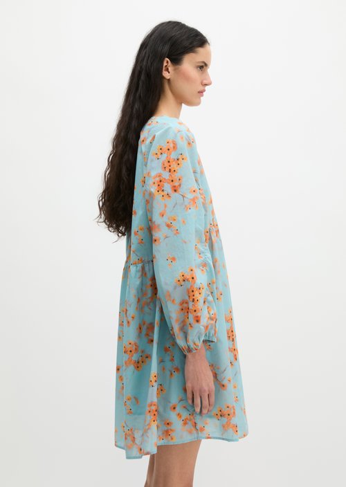 Short summer dress loose — Medium Blue