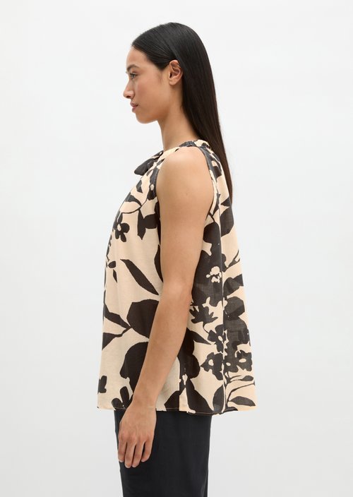 Relaxed sleeveless blouse — Dark Grey