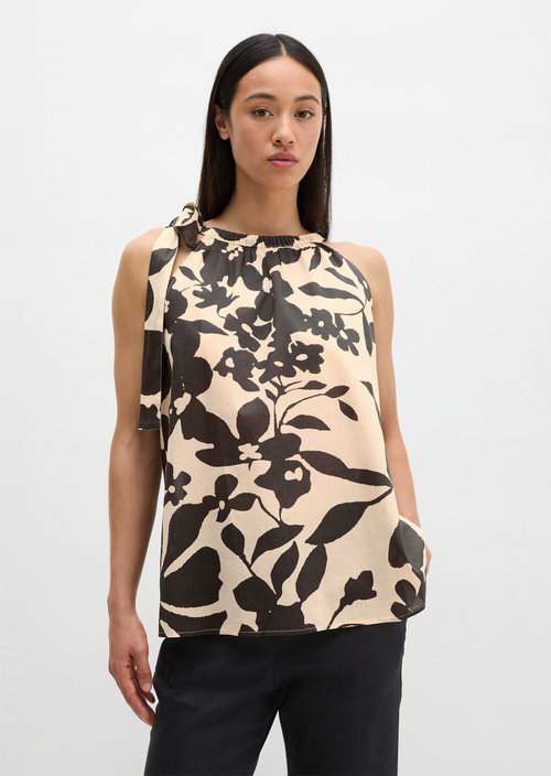 Relaxed sleeveless blouse — Dark Grey