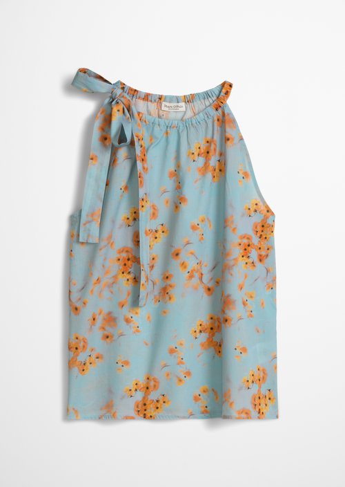 Relaxed sleeveless blouse — Medium Blue