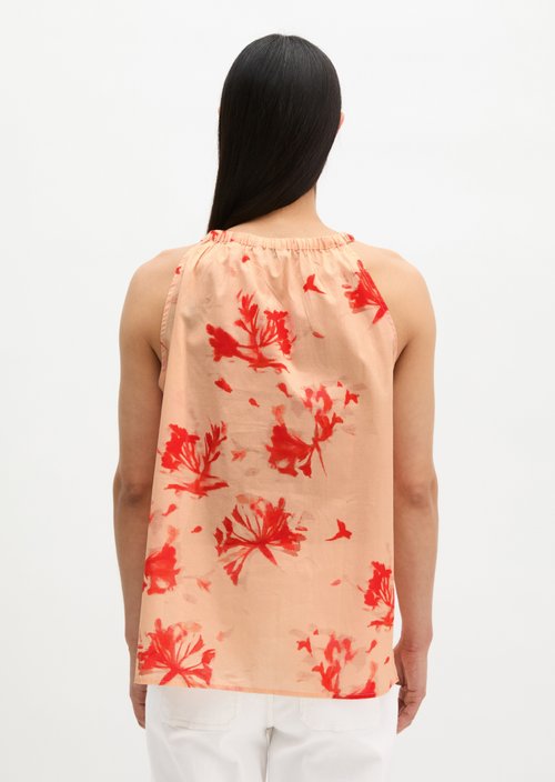 Relaxed sleeveless blouse — Medium Orange