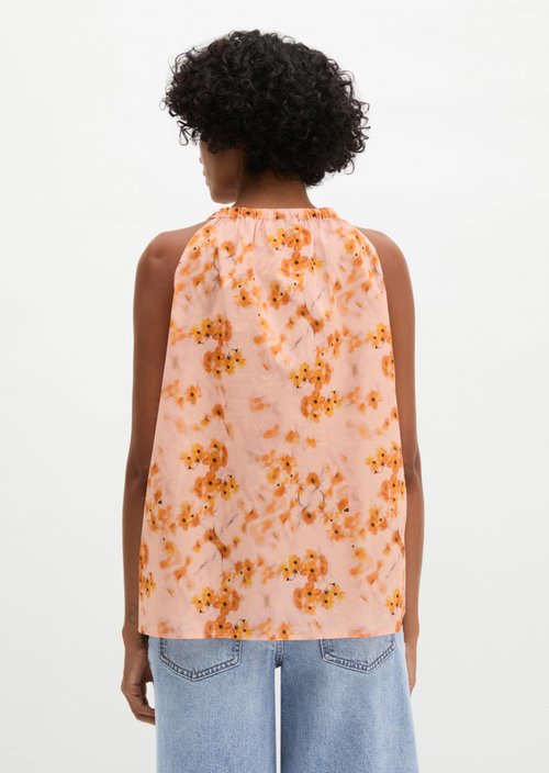 Relaxed sleeveless blouse — Bright Orange