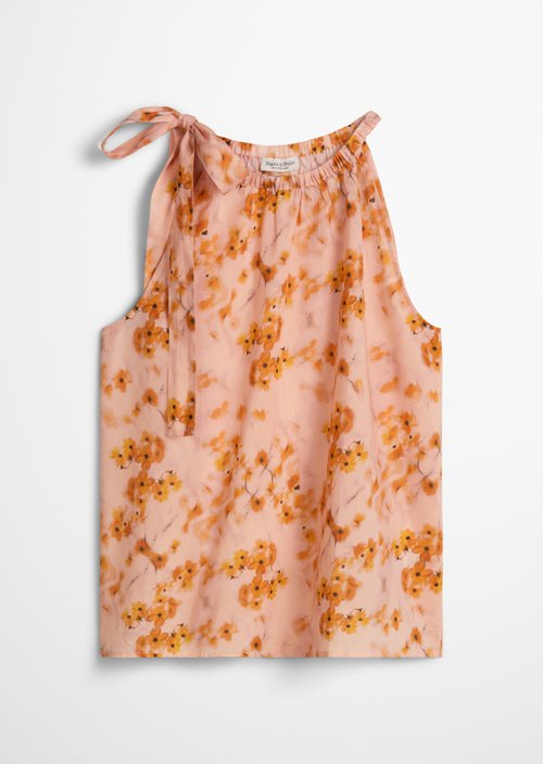 Relaxed sleeveless blouse — Bright Orange
