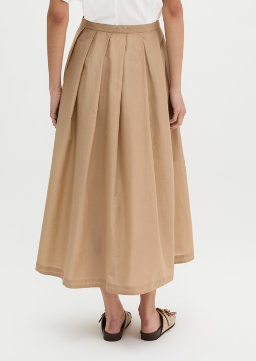 Wide pleated A-shape skirt — Sandpaper (alternate view)