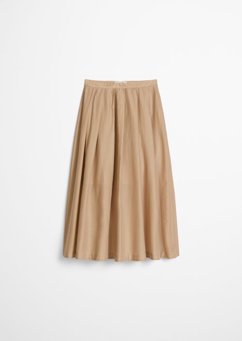 Wide pleated A-shape skirt — Sandpaper