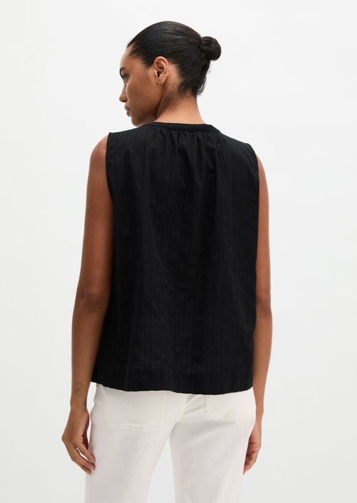 Sleeveless blouse regular — Black